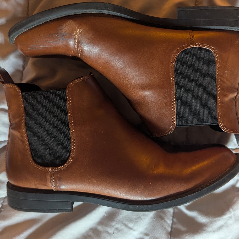 Brown Leather Chelsea Boots